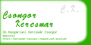 csongor kercsmar business card